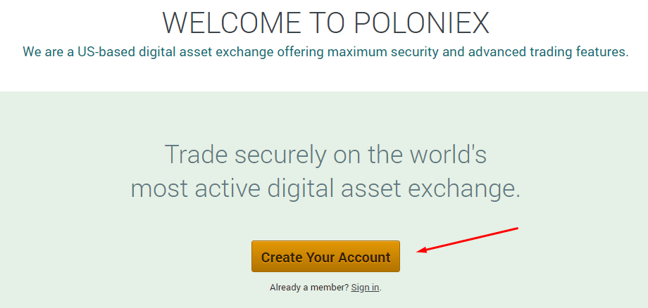 Poloniex Review حساب خود را ایجاد کنید
