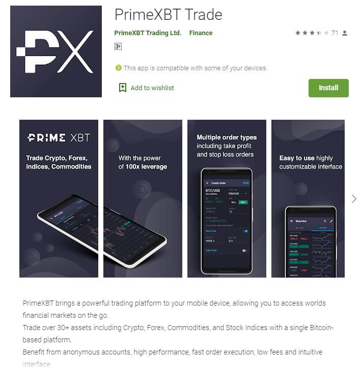 приложение primexbt