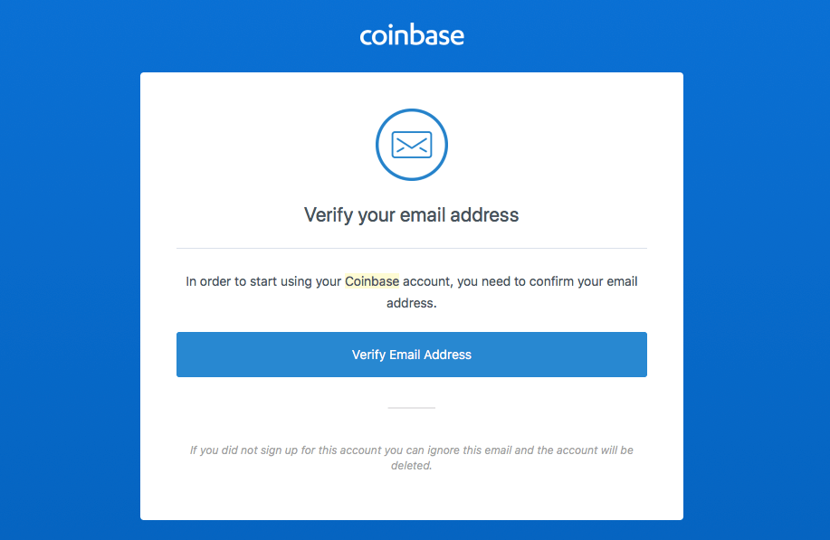 نحوه خرید بیت کوین: تأیید ایمیل Coinbase.