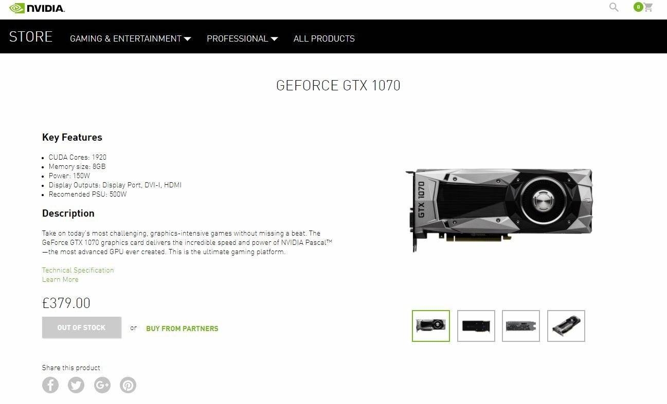 Магазин Nvidia Geforce Gtx 1070